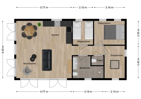 Van Haestrechtstraat 24-628, 5171 RC Kaatsheuvel - 14 - Plattegrond.jpg