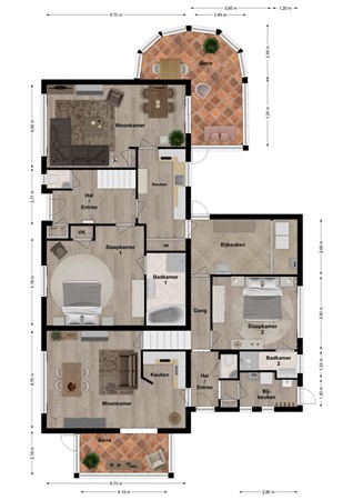 Kildijk 45, 4255 TB Nieuwendijk - Plattegrond Kildijk 45 Nieuwendijk NB Begane grond.jpg