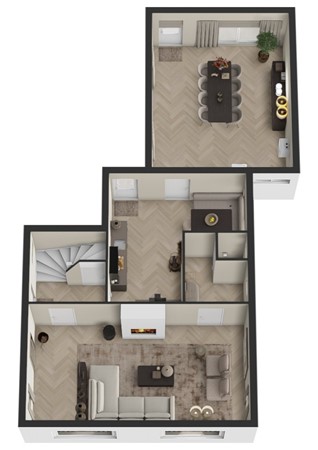 Rijksstraatweg 15, 4254 XA Sleeuwijk - Plattegrond 3D Rijksstraatweg 15 Sleeuwijk Begane grond.jpg