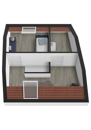 Bruigomstraat 8, 4251 EP Werkendam - Plattegrond 3D Bruigomstraat 8 Werkendam Zolder.jpg