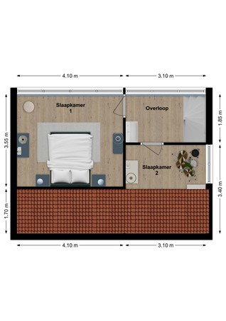 Kildijk 48, 4255 TB Nieuwendijk - Plattegrond Kildijk 48 Nieuwendijk NB Verdieping.jpg