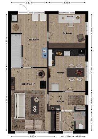 Polstraat 80, 4261 BV Wijk en Aalburg - Plattegrond Polstraat 80 Wijk en Aalburg Begane grond.jpg