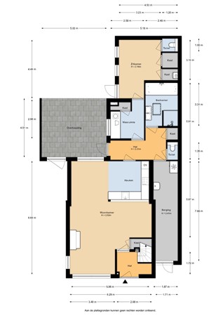 Kenbelstraatje 9, 4711 CC St. Willebrord - Plattegrond Kenbelstraat 9 Sint Willebrord Begane grond.jpg