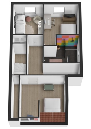 Rijksstraatweg 125, 4254 XD Sleeuwijk - Plattegrond 3D Rijksstraatweg 125 Sleeuwijk Verdieping.jpg