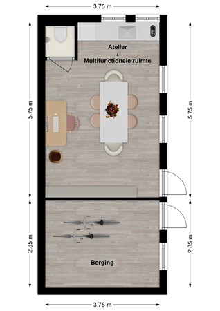 Rijksstraatweg 125, 4254 XD Sleeuwijk - Plattegrond Rijksstraatweg 125 Sleeuwijk Bijgebouw.jpg