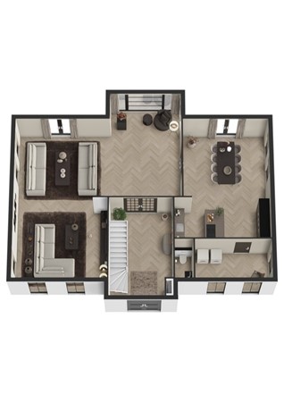 Voortweg 33, 5821 EJ Vierlingsbeek - Plattegrond 3D Voortweg 33 Vlieringbeek Begane grond.jpg