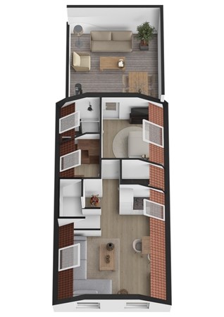 Hoogstraat 64A, 4251 CN Werkendam - Plattegrond 3D Hoogstraat 64a Werkendam.jpg