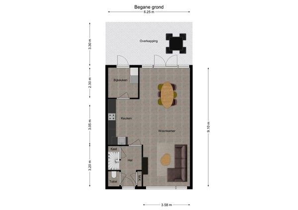 Wendelnessestraat 13, 5165 EB Waspik - 1 - Plattegrond BG.jpg
