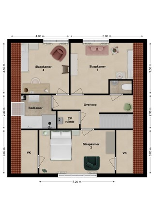 Egter van Wissekerkeweg 1, 5307 VA Poederoijen - Plattegrond Egter van Wissekerkweg 1 Poederoijen Verdieping.jpg