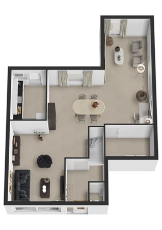 Lindenhof 2, 4254 BR Sleeuwijk - Plattegrond 3D Lindenhof 2 Sleeuwijk Begane grond.jpg