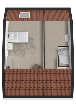 Lindenhof 2, 4254 BR Sleeuwijk - Plattegrond 3D Lindenhof 2 Sleeuwijk Zolder.jpg