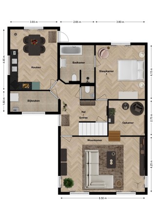 Burgemeester Posweg 13, 5306 GA Brakel - Plattegrond Burgemeester Posweg 13 Brakel Begane grond.jpg