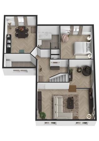 Burgemeester Posweg 13, 5306 GA Brakel - Plattegrond 3D Burgemeester Posweg 13 Brakel Begane grond.jpg