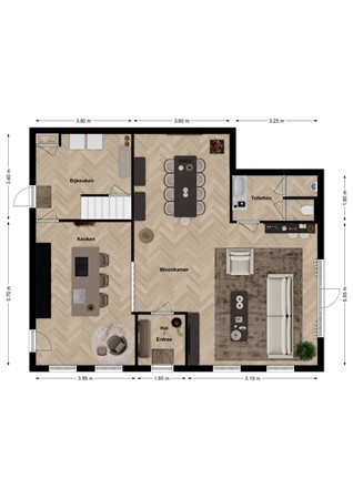 Dorpsstraat 23, 4268 GE Meeuwen - Plattegrond Dorpsstraat 23 Meeuwen Begane grond.jpg
