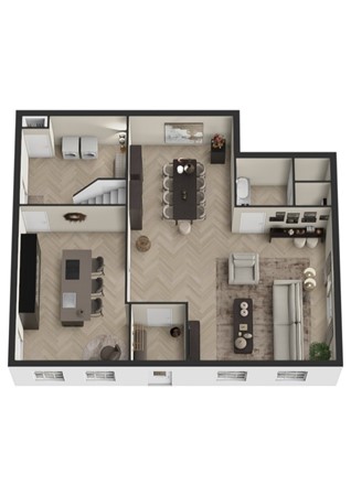 Dorpsstraat 23, 4268 GE Meeuwen - Plattegrond 3D Dorpsstraat 23 Meeuwen Begane grond.jpg