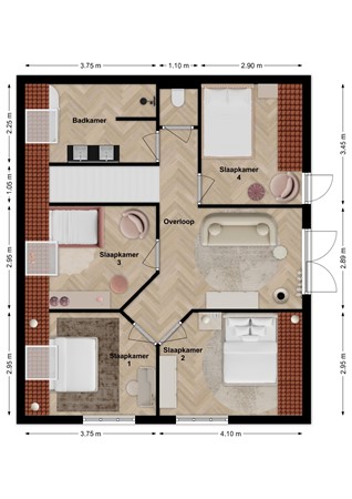 Dorpsstraat 23, 4268 GE Meeuwen - Plattegrond Dorpsstraat 23 Meeuwen Verdieping.jpg