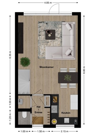 Gulderling 18, 4281 JE Andel - Plattegrond Gulderling 18 Andel Begane grond.jpg
