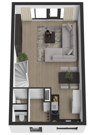 Gulderling 18, 4281 JE Andel - Plattegrond 3D Gulderling 18 Andel Begane grond.jpg