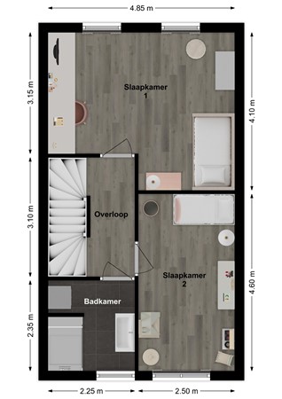 Gulderling 18, 4281 JE Andel - Plattegrond Gulderling 18 Andel Verdieping.jpg