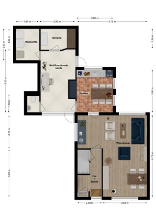 Bentlaken 20, 4251 GV Werkendam - Plattegrond Bentlaken 20 Werkendam Begane grond.jpg