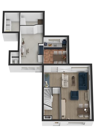 Bentlaken 20, 4251 GV Werkendam - Plattegrond 3D Bentlaken 20 Werkendam Begane grond.jpg