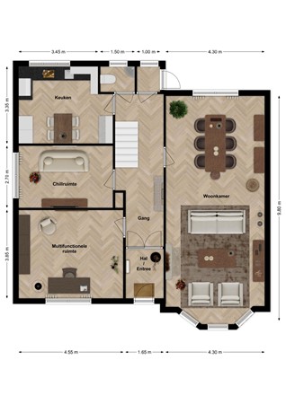 Maasdijk 16, 4941 GB Raamsdonksveer - Plattegrond Maasdijk 16 Raamsdonksveer Begane grond.jpg