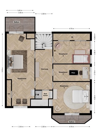 Maasdijk 16, 4941 GB Raamsdonksveer - Plattegrond Maasdijk 16 Raamsdonksveer Verdieping.jpg