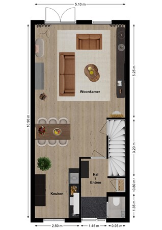 Waterlinie 150, 4254 VA Sleeuwijk - Plattegrond Waterlinie 150 Sleeuwijk Begane grond.jpg