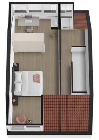 Waterlinie 150, 4254 VA Sleeuwijk - Plattegrond  3D Waterlinie 150 Sleeuwijk Zolder.jpg