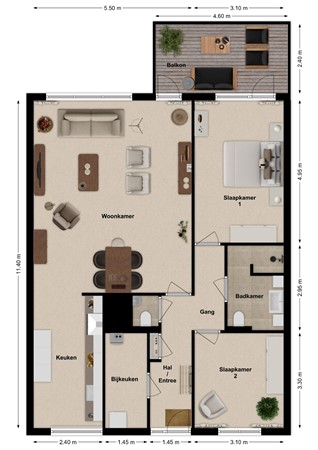 Markt 63, 4261 DC Wijk en Aalburg - Plattegrond Markt 63 Wijk en Aalburg.jpg