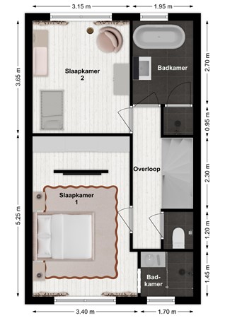 Vissersdijk 34, 4251 ED Werkendam - Plattegrond Vissersdijk 34 Werkendam Verdieping.jpg