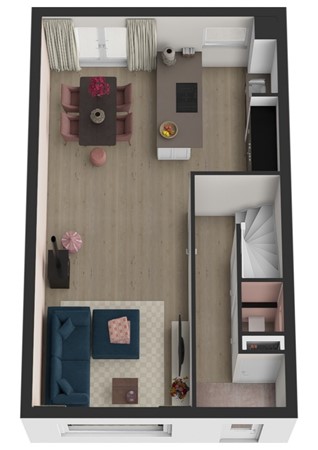 Vissersdijk 34, 4251 ED Werkendam - Plattegrond 3D Vissersdijk 34 Werkendam Begane grond.jpg