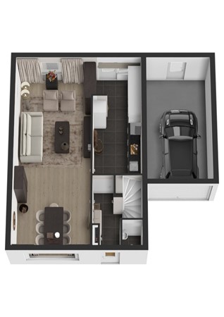 Karel v Laan 97, 4931 HB Geertruidenberg - Plattegrond 3D Karel van Laan 97 Geertruidenberg Begane grond.jpg