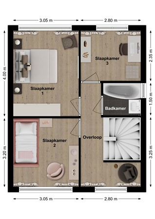 Karel v Laan 97, 4931 HB Geertruidenberg - Plattegrond Karel van Laan 97 Geertruidenberg Verdieping.jpg