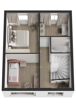 Karel v Laan 97, 4931 HB Geertruidenberg - Plattegrond 3D Karel van Laan 97 Geertruidenberg Verdieping.jpg