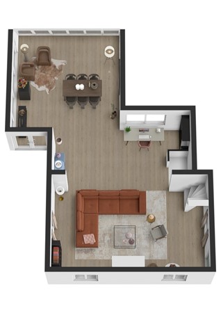 Buitendijk 117, 4273 GG Hank - Plattegrond 3D Buitendijk 117 Hank Dijkniveau.jpg