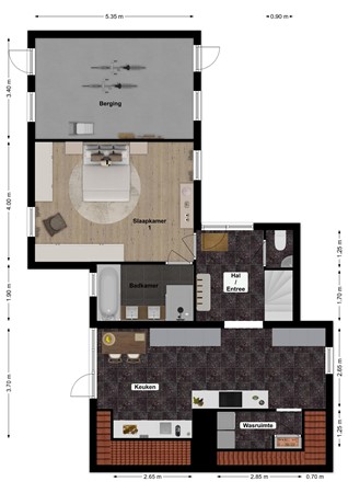 Buitendijk 117, 4273 GG Hank - Plattegrond Buitendijk 117 Hank Souterrain.jpg