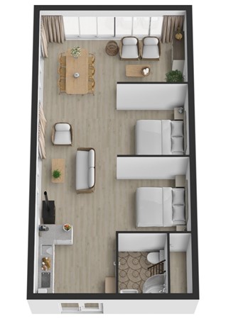 Buitendijk 117, 4273 GG Hank - Plattegrond 3D Buitendijk 117 Hank B&B 2.jpg