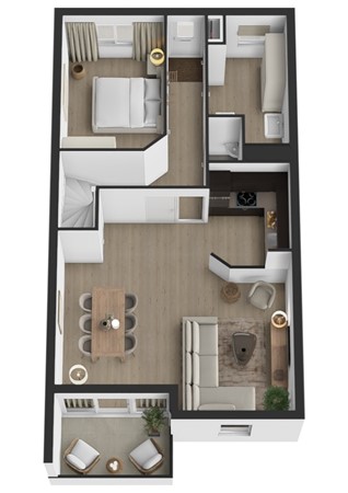 Postweide 125, 4285 DV Woudrichem - Plattegrond 3D Postweide 125 Woudrichem Begane grond.jpg