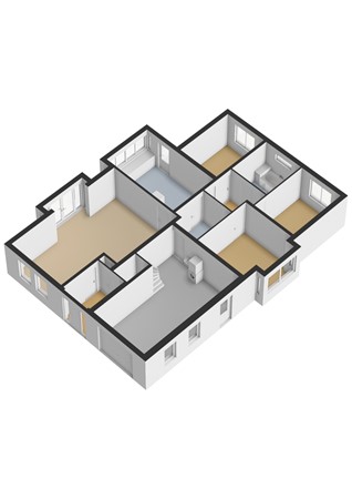 Biesboschlaan 8, 4273 LZ Hank - Plattegrond 3D Biesboschlaan 8 Hank Begane grond.jpg