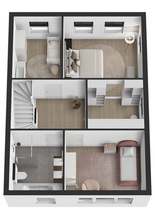 De Klompenmaker 12, 4284 VZ Rijswijk (Nb) - Plattegrond 3D De Klompenmaker 12 Rijswijk NB Verdieping.jpg