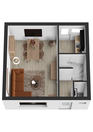Prinses Irenelaan 6, 4255 VK Nieuwendijk - Plattegrond 3D Prinses Irenelaan 6 Nieuwendijk NB Begane grond.jpg