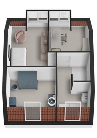 Schrijverslaantje 30, 4205 EA Gorinchem - Plattegrond 3D Schrijverslaantje 30 Gorinchem Zolder.jpg