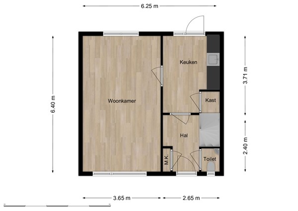 Langendijkstraat 13, 5171 EN Kaatsheuvel - 1 - Plattegrond BG.jpg
