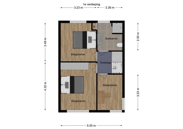 Simon Vestdijkstraat 42, 4942 DM Raamsdonksveer - 2 - Plattegrond EV.jpg