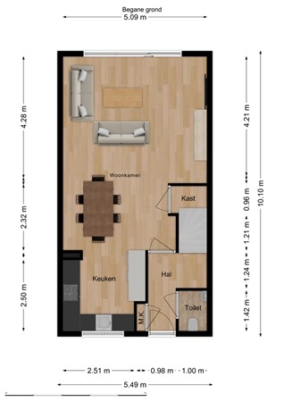 Het Fort 110, 5146 CK Waalwijk - Plattegrond Begane grond.jpg