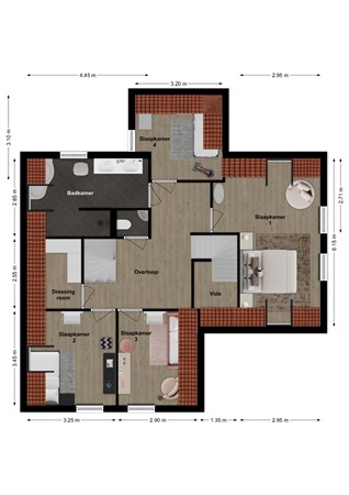 Dorpsstraat 60A, 4284 EJ Rijswijk (Nb) - Plattegrond Dorpsstraat 60a Rijswijk NB Verdieping.jpg