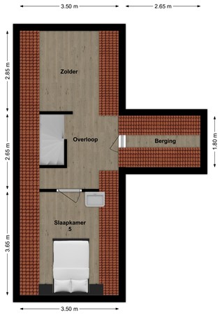 Dorpsstraat 60A, 4284 EJ Rijswijk (Nb) - Plattegrond Dorpsstraat 60a Rijswijk NB Zolder.jpg