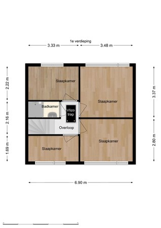 Jan Jannenstraat 24, 5161 TG Sprang-Capelle - Plattegrond Eerste verdieping.jpg