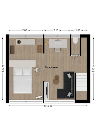Sasdijk 62, 4251 AD Werkendam - Plattegrond Sasdijk 62 Werkendam Verdieping.jpg